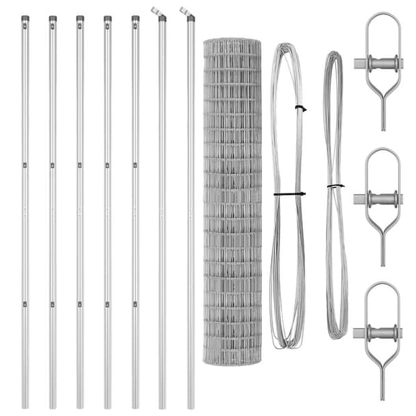 vidaXL Markfixerat Svetsat Stängsel 10 x 1,5 m (B x H) Silver
