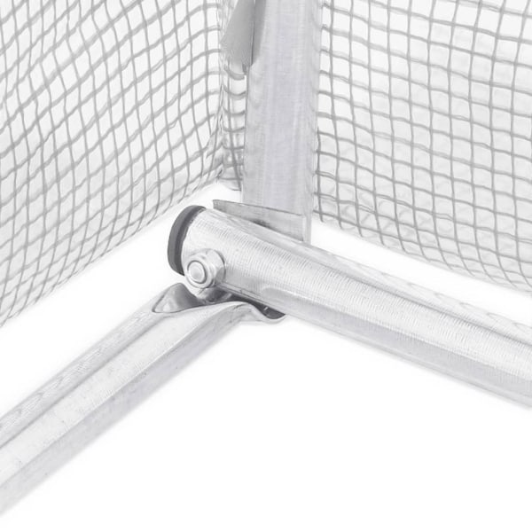 vidaXL Växthus med stålram vit 84 m² 14x6x2,85 m Vit