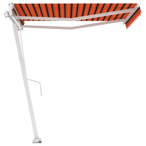 vidaXL Fristående markis automatiskt infällbar 350x250 cm orange/brun Orange