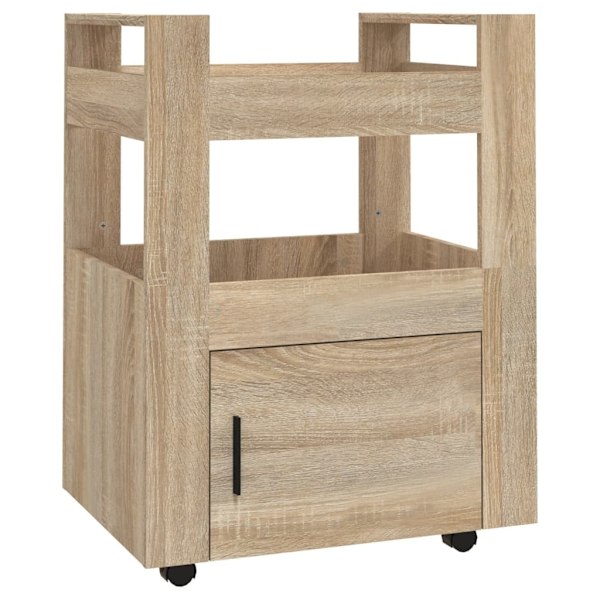 vidaXL Köksvagn sonoma-ek 60x45x80 cm konstruerat trä Brun