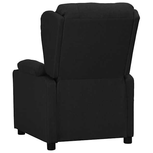 vidaXL Reclinerfåtölj svart tyg Svart