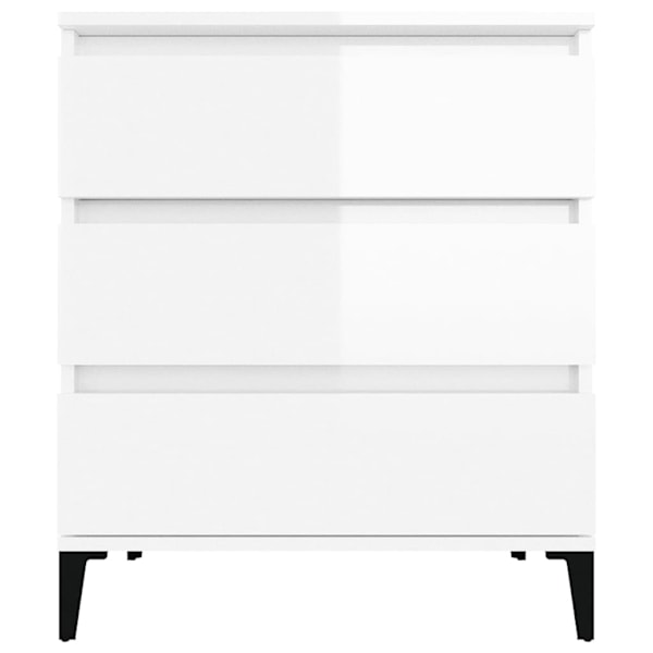 vidaXL Byrå vit högglans 60x35x70 cm konstruerat trä Vit