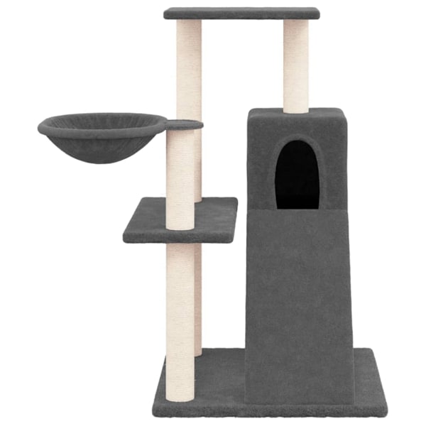 vidaXL Klösträd med sisalpelare mörkgrå 82 cm Grå
