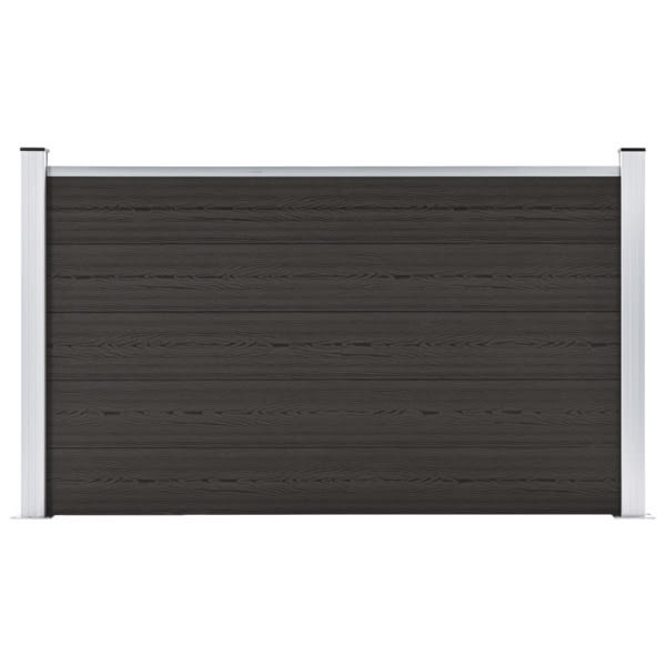 vidaXL Staketpanel WPC 180x105 cm svart Svart