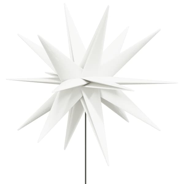 vidaXL Stjärna med LED med spett vikbar vit 57 cm Vit