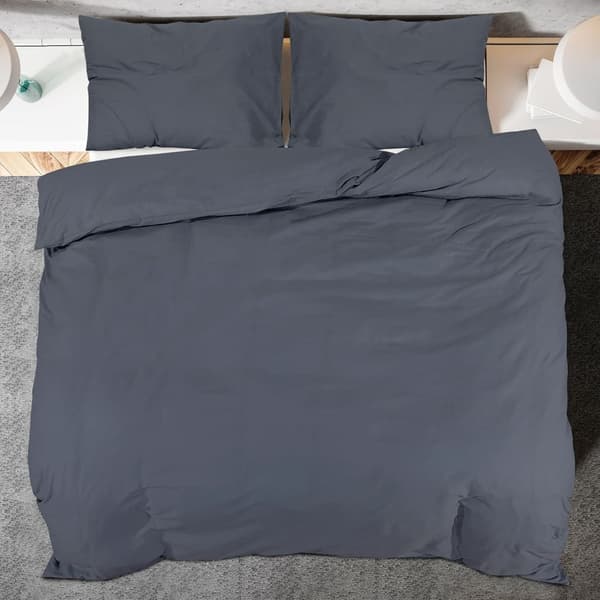 vidaXL Bäddset antracit 220x240 cm bomull Antracit