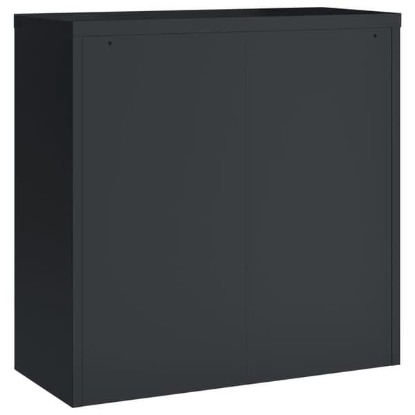 vidaXL Dokumentskåp antracit 90x40x90 cm stål Antracit