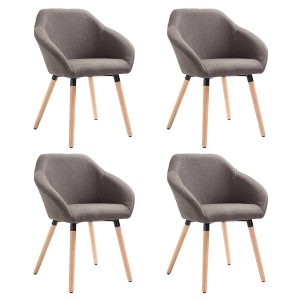vidaXL Matstolar 4 st taupe tyg Taupe