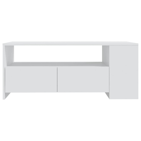 vidaXL Soffbord vit 102x55x42 cm konstruerat trä Vit