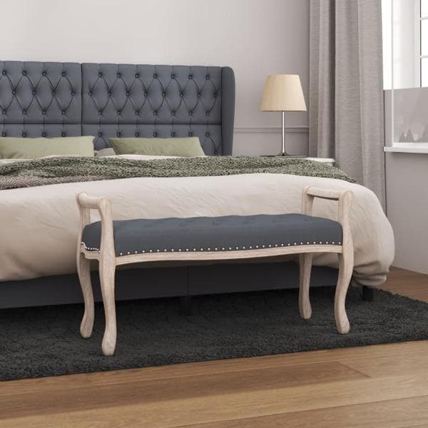 vidaXL Bänk mörkgrå 110x45x60 cm sammet Grå