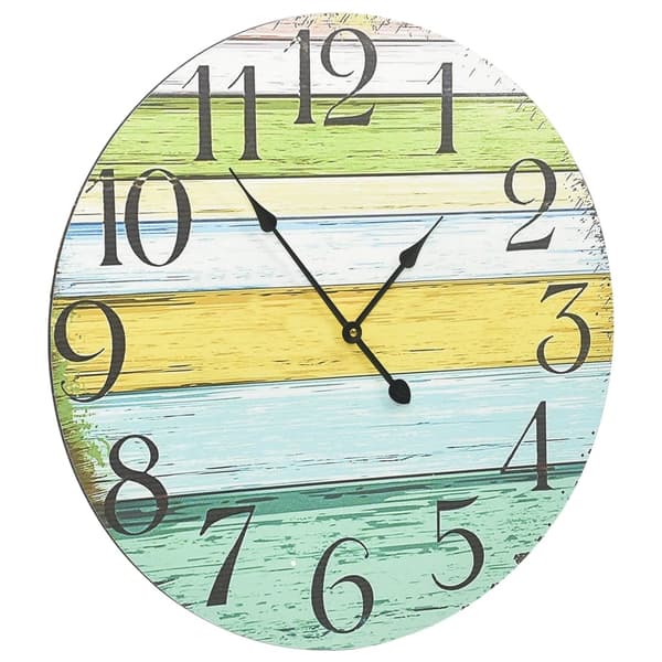 vidaXL Väggklocka flerfärgad 60 cm MDF multifärg