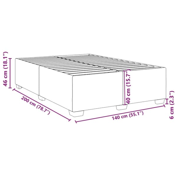 vidaXL Sängram vit 140x200 cm konstläder Vit
