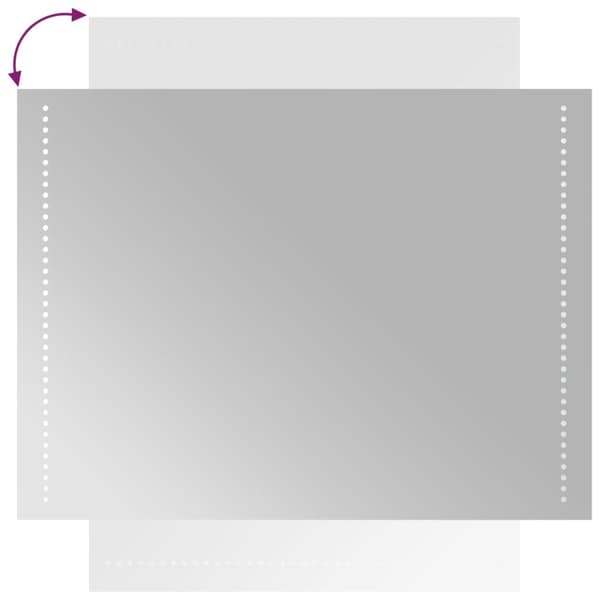 vidaXL Badrumsspegel LED 60x80 cm Transparent