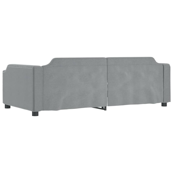 vidaXL Dagbädd utdragbar med lådor ljusgrå 90x200 cm tyg Grå