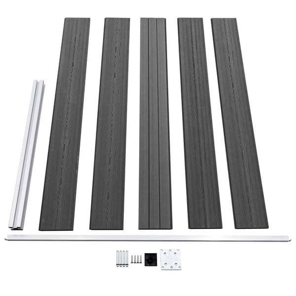 vidaXL Staketpaneler WPC 526x105 cm svart Svart