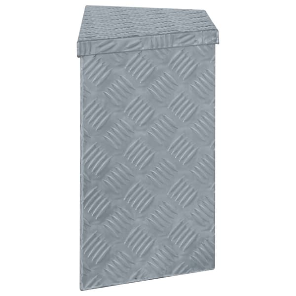 vidaXL Förvaringslåda aluminium 70x24x42 cm parallelltrapets silver Silver