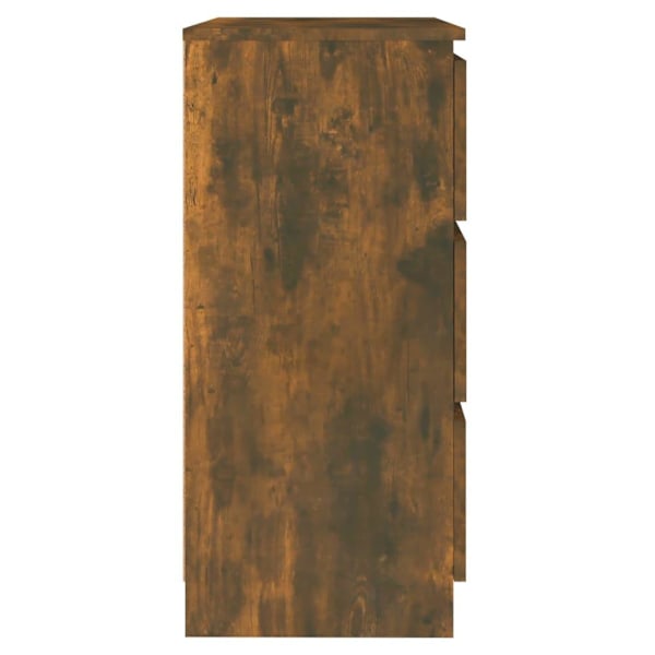 vidaXL Byrå rökfärgad ek 60x35x76 cm konstruerat trä Brun