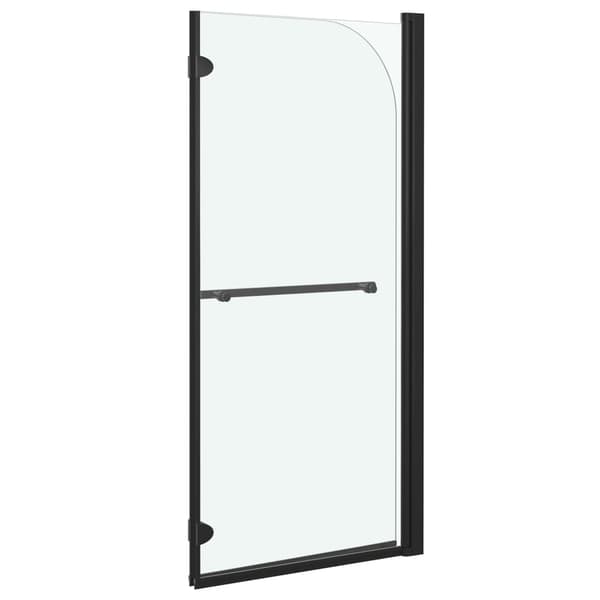 vidaXL Duschvägg fällbar 2 paneler ESG 120x140 cm svart Svart
