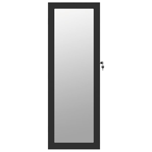 vidaXL Spegelskåp svart väggmonterat 37,5x10x106 cm Svart