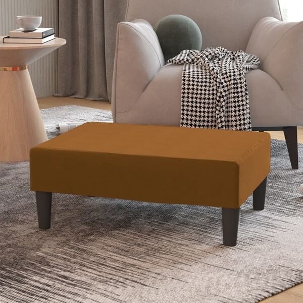 vidaXL Fotpall brun 78x56x32 cm sammet Brun
