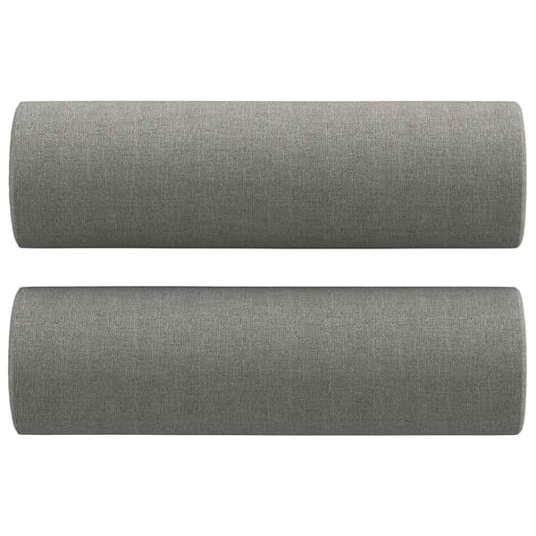 vidaXL 3-sitssoffa med kuddar&delar mörkgrå 210 cm tyg Grå