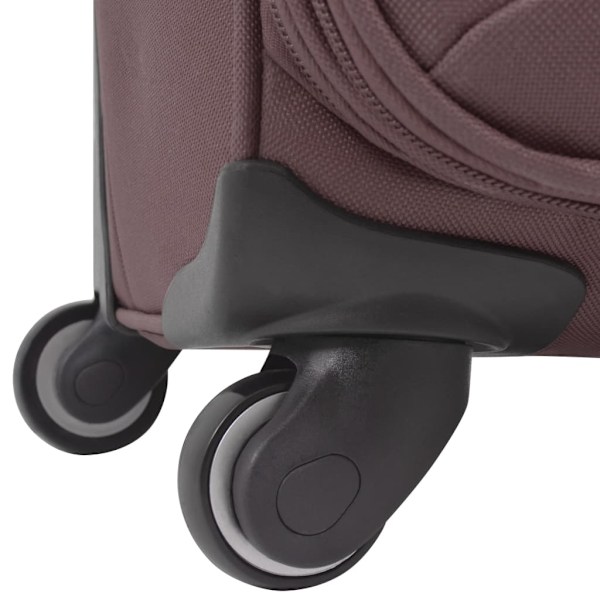 vidaXL Resväskor 3 st kaffebrun soft case Brun