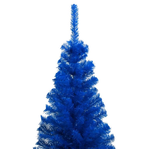vidaXL Belyst plastgran med kulor blå 150 cm PVC Blå