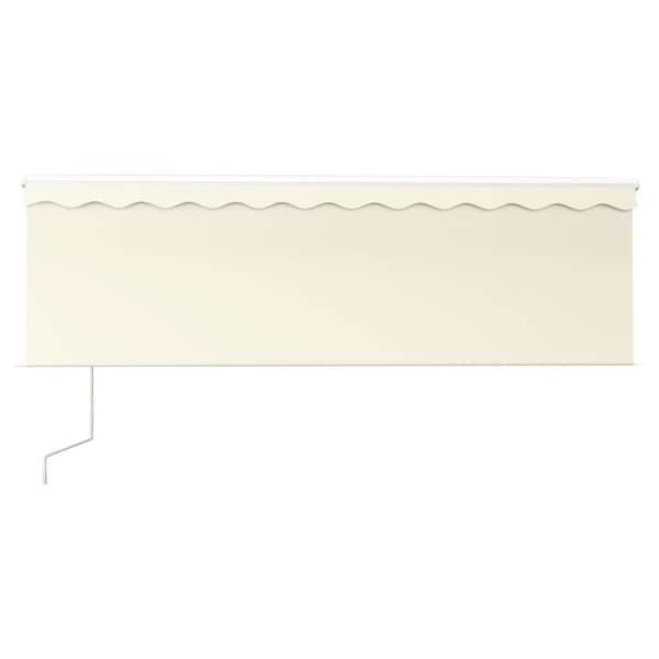 vidaXL Automatisk markis med vindsensor rullgardin LED 4x3 m gräddvit Creme