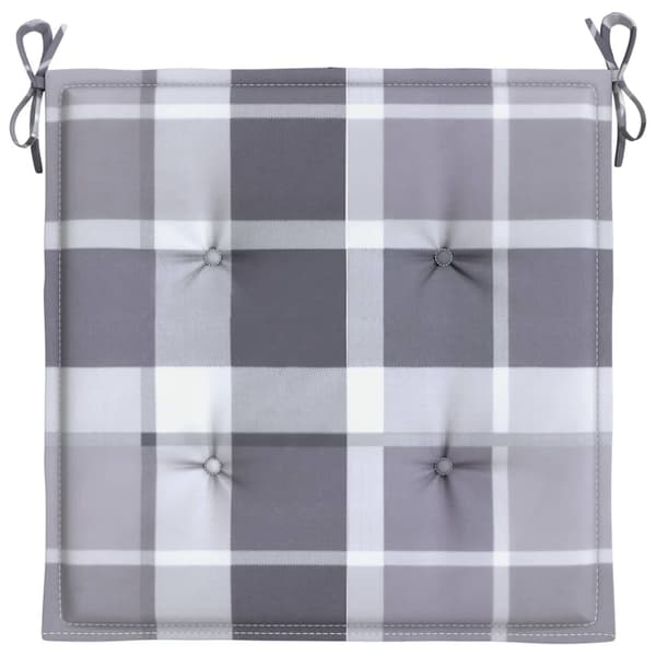 vidaXL Stolsdynor 6 st grårutig 40x40x3 cm oxfordtyg multifärg