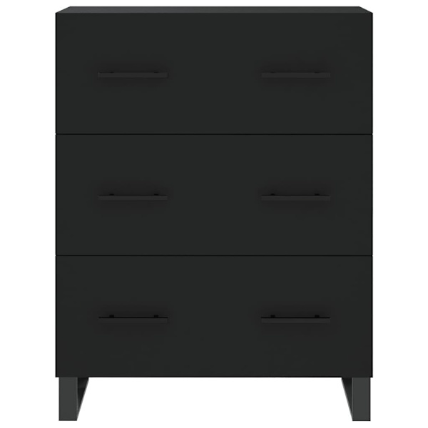 vidaXL Högskåp svart 69,5x34x180 cm konstruerat trä Svart