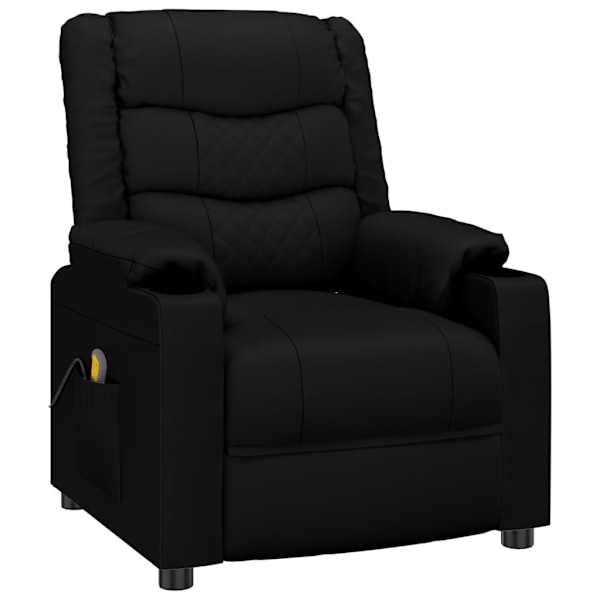 vidaXL Massagefåtölj svart konstläder Svart