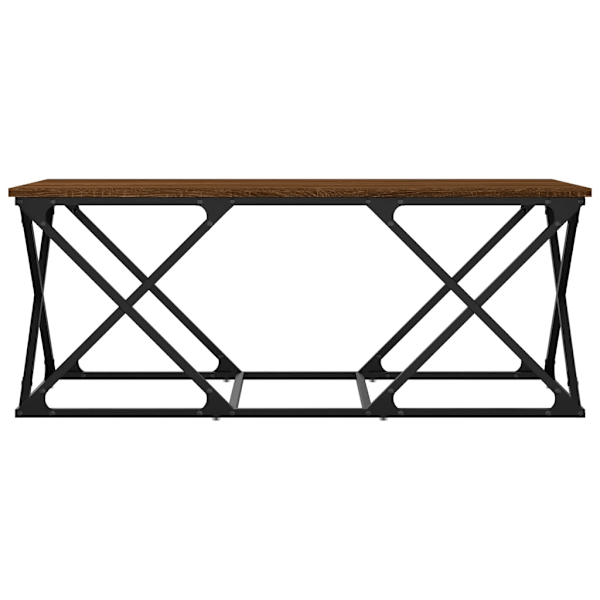 vidaXL Soffbord brun ek 100x49x40 cm konstruerat trä Brun