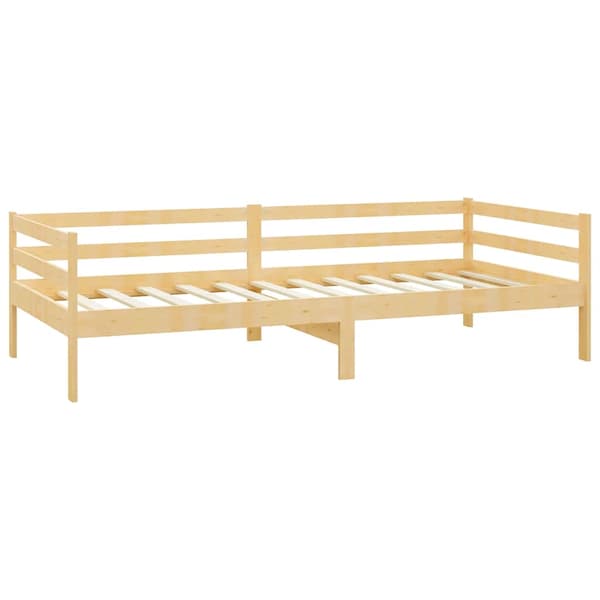 vidaXL Dagbädd massiv furu 90x200 cm Brun