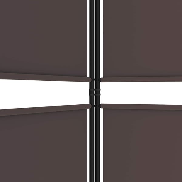 vidaXL Rumsavdelare 6 paneler brun 300x180 cm tyg Brun