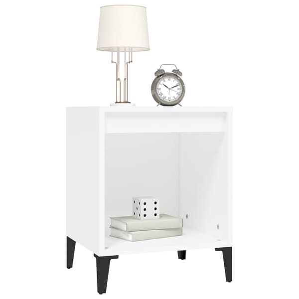 vidaXL Sängbord 2 st vit 40x35x50 cm Vit