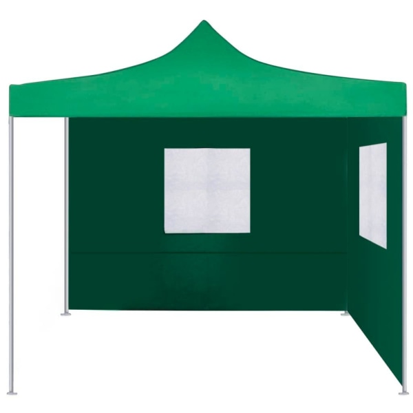 vidaXL Hopfällbart tält med 2 väggar 3x3 m grön Grön