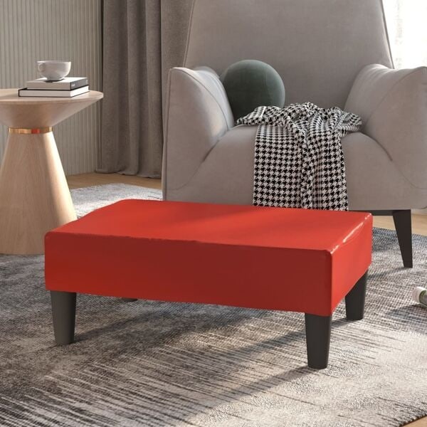 vidaXL Fotpall vinröd 78x56x32 cm konstläder Röd