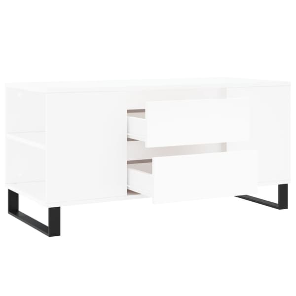 vidaXL Soffbord vit 102x44,5x50 cm konstruerat trä Vit