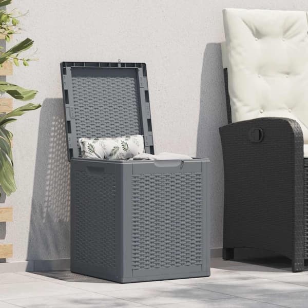 vidaXL Dynbox grå PP rotting 90 l Grå