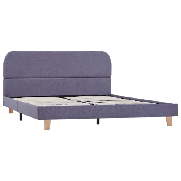 vidaXL Sängram utan madrass ljusgrå tyg 140x200 cm grå