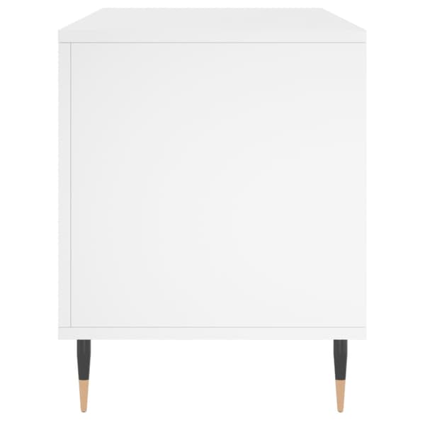 vidaXL Stereobänk vit 100x38x48 cm konstruerat trä Vit