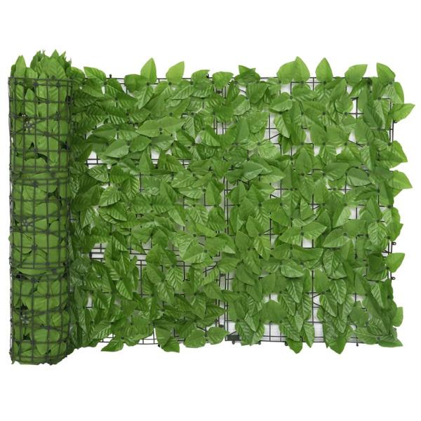 vidaXL Balkongskärm gröna blad 500x75 cm Grön