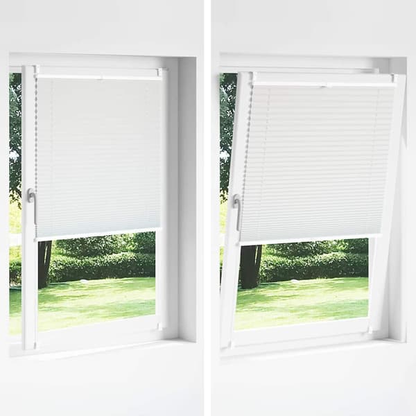 vidaXL Plisségardin 90x125 cm vit Vit