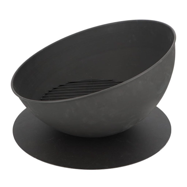 Esschert Design Eldfat lutande svart Svart