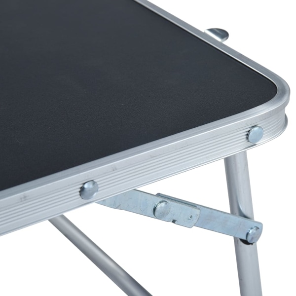 vidaXL Hopfällbart campingbord grå aluminium 60x40 cm grå