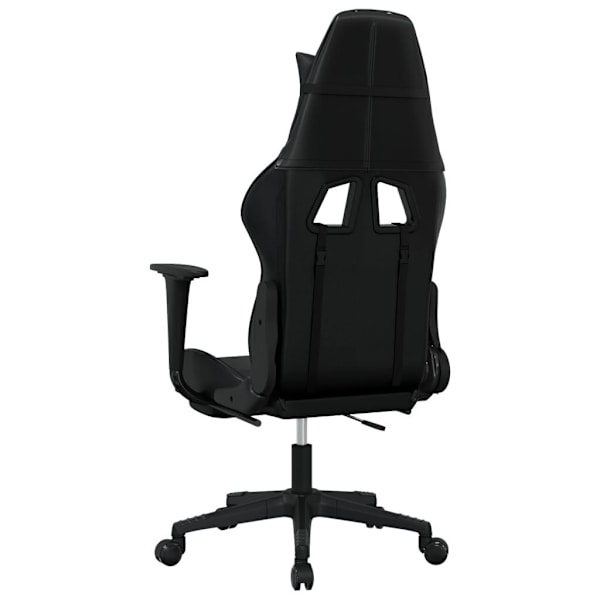 vidaXL Gamingstol med fotstöd svart konstläder Svart