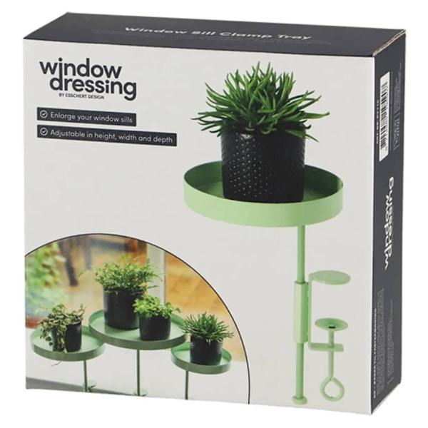 Esschert Design Växtbricka med klämma rund grön S Grön