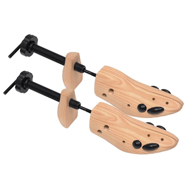 vidaXL Skoblock 2 par stl. 36-40 massiv furu Brun