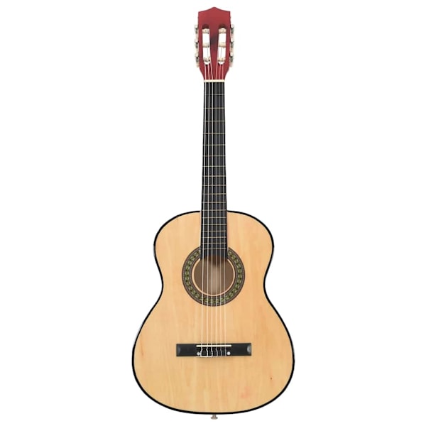 vidaXL Gitarr för nybörjare och barn klassisk 3/4 36" amerikansk lind Brun