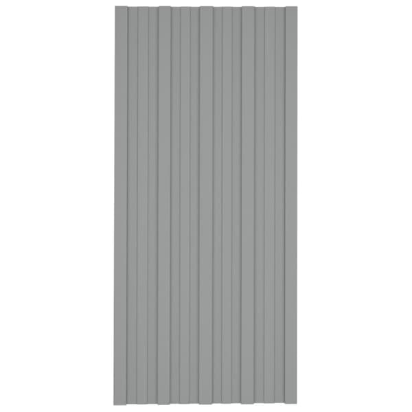 vidaXL Takprofiler 36st galvaniserat stål grå 100x45 cm